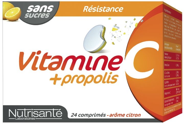 Vitamine C+propolis Comp A Croquer Tube 2x12