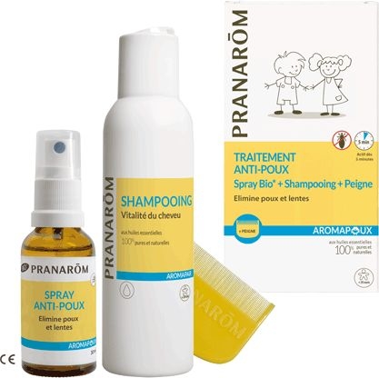 Aromapoux bio spray a/poux 30ml+shamp.125ml+peigne
