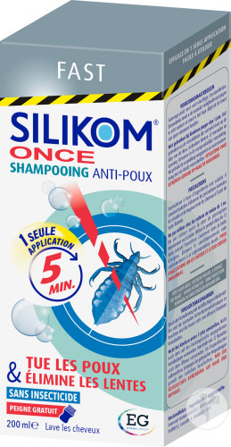 Silikom Once Shampooing Contre poux&lentes 200ml 
