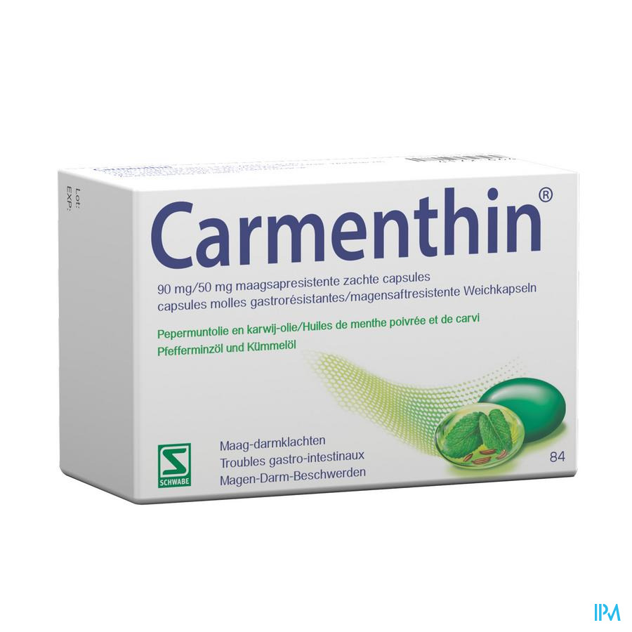 Carmenthin® 84 capsules molles gastroresist.