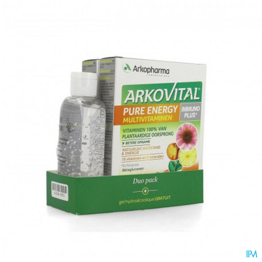 Arkovital Pure Energy Comp 2x30+gel Gratuit 110ml