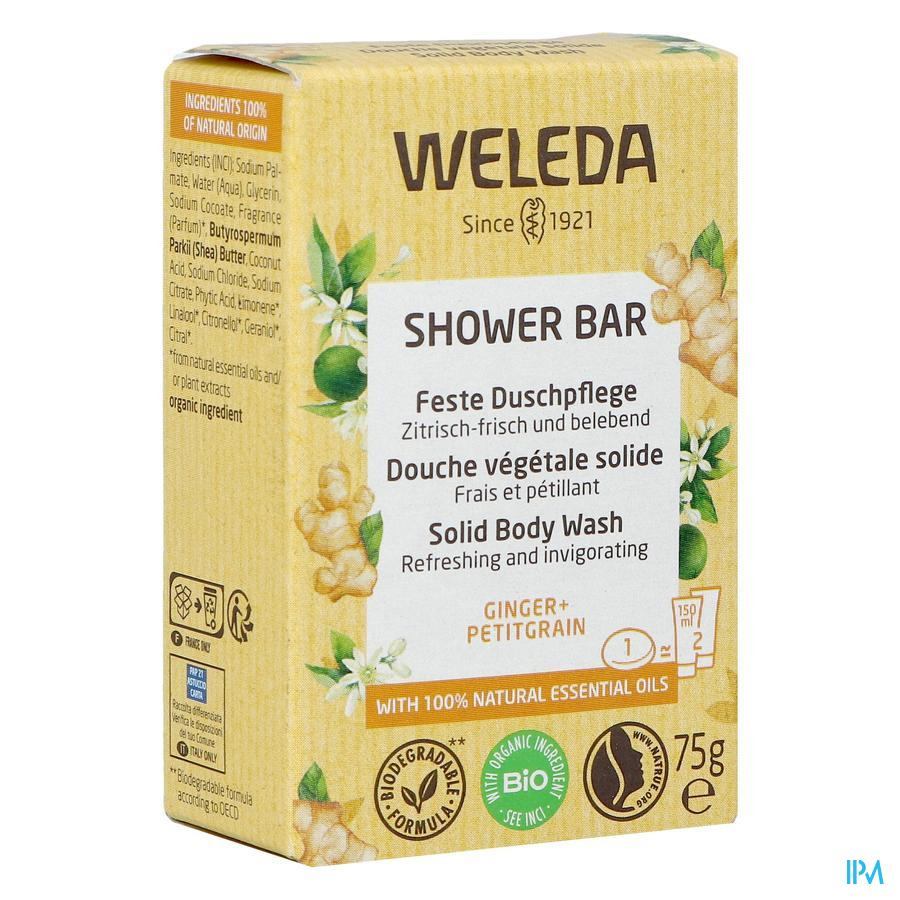 Weleda Shower Bar Gember + Petit Grain 75g