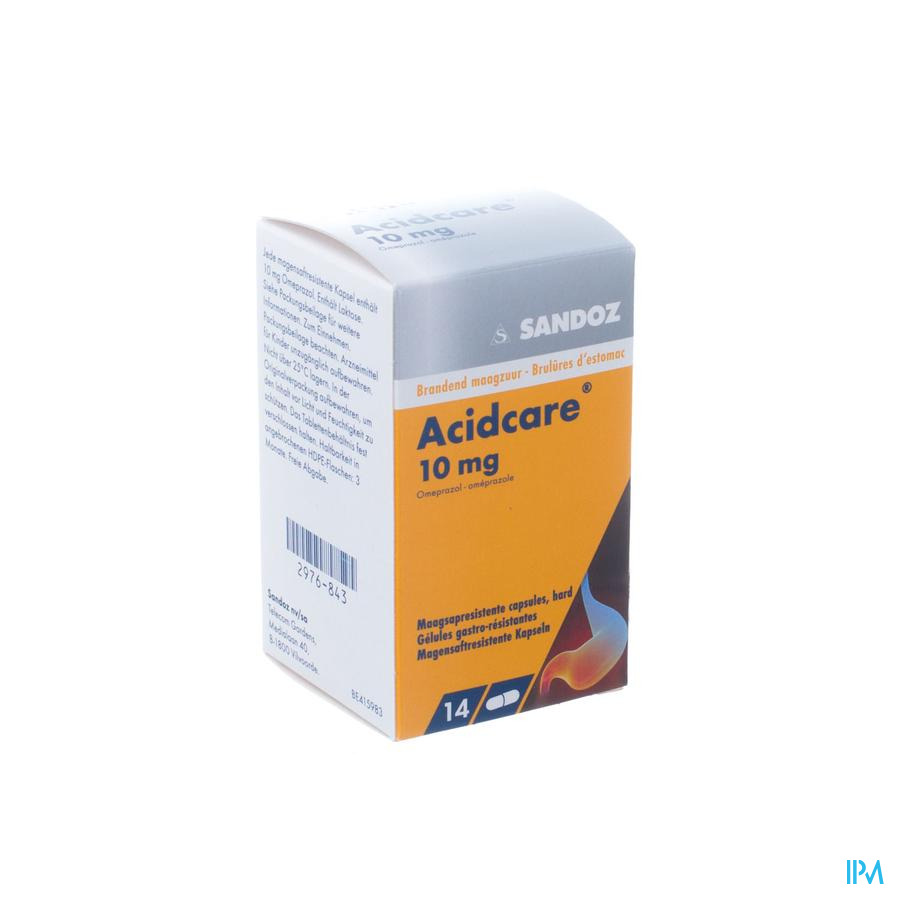 Acidcare 10mg Sandoz Caps Gastro Res 14 X 10mg