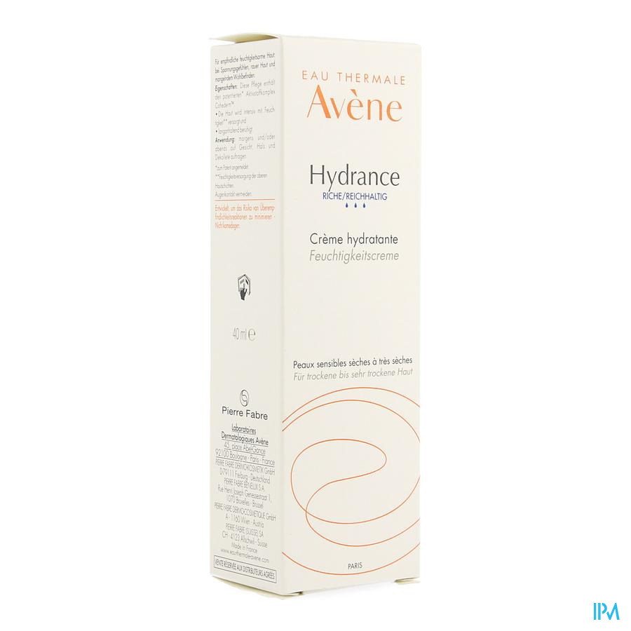 Hydrance Avène : Soins visage hydratants peaux sèches et sensibles