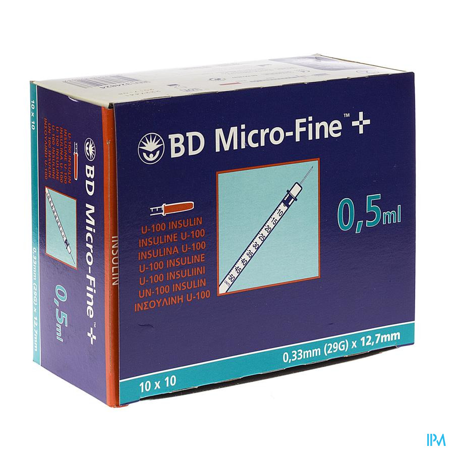 Bd Microfine+ Ser.ins. 0,5ml 29g 12,7mm 100 324824