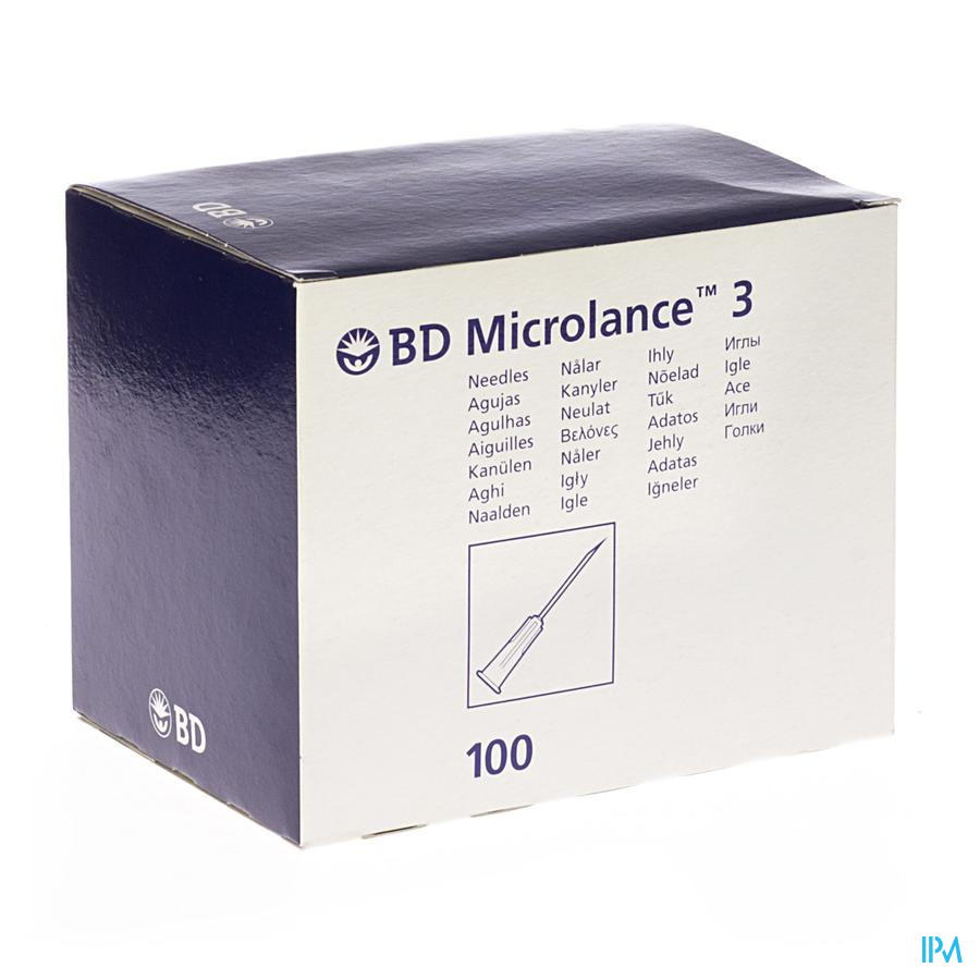 Bd Microlance 3 Aig.27g 3/4 Rb 0,4x19mm Gris 100
