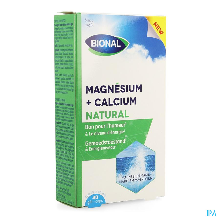 Bional Magnesium Calcium Natural Caps 40