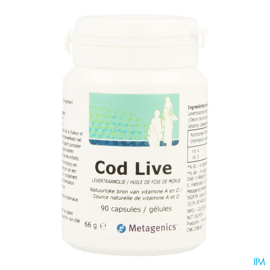 Codlive Pot Caps 90 2501 Metagenics