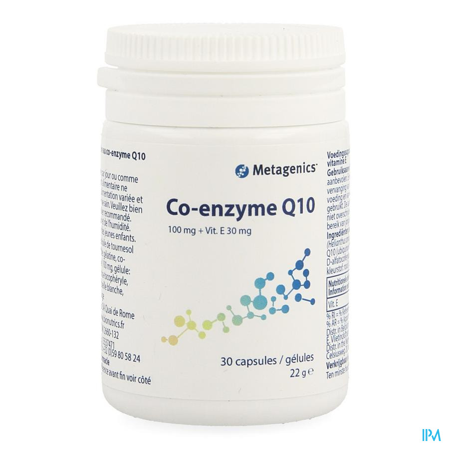 Coenzyme Q10 100mg+vtt E Caps 30 6492 Metagenics