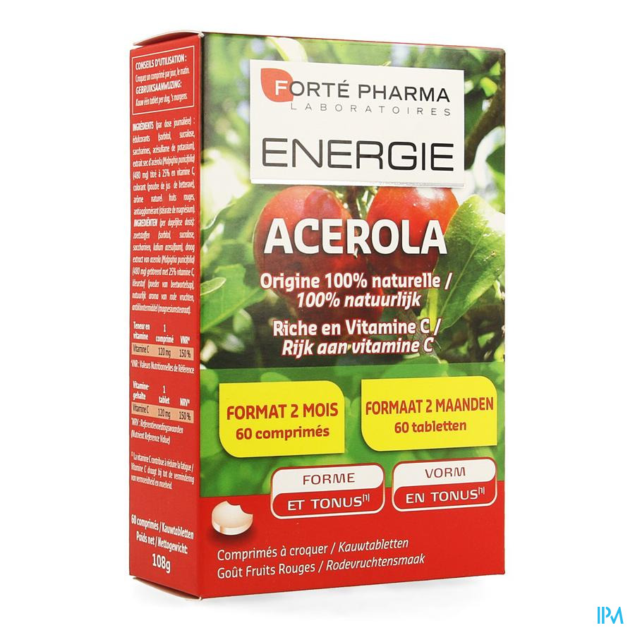 Energie Acerola 35% Gratuit Comp A Croquer 60