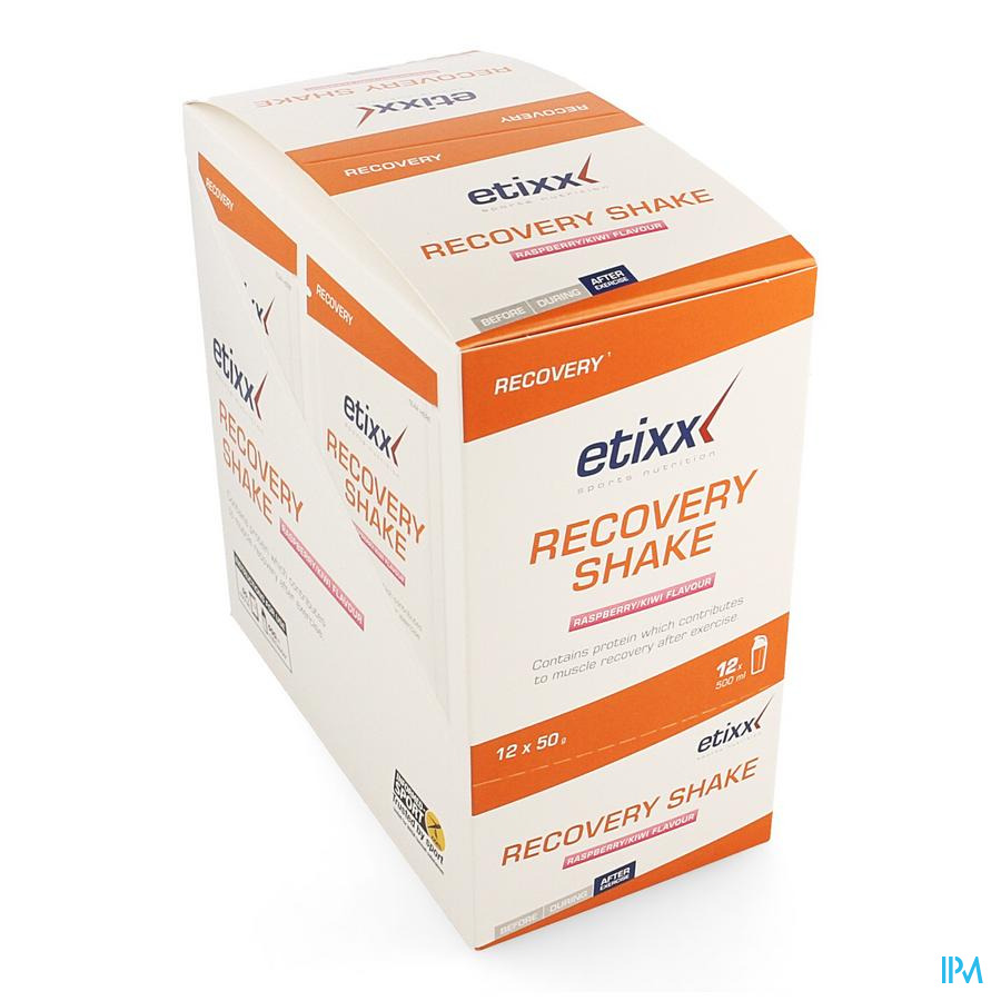 Etixx Recovery Shake Rasp/kiwi 12x50g