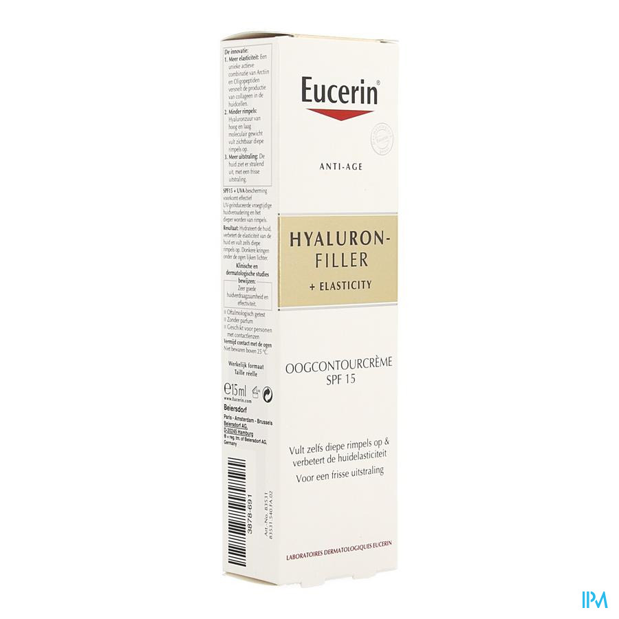 Eucerin Hyaluron Filler+elast. Cont.yeux Ip15 15ml
