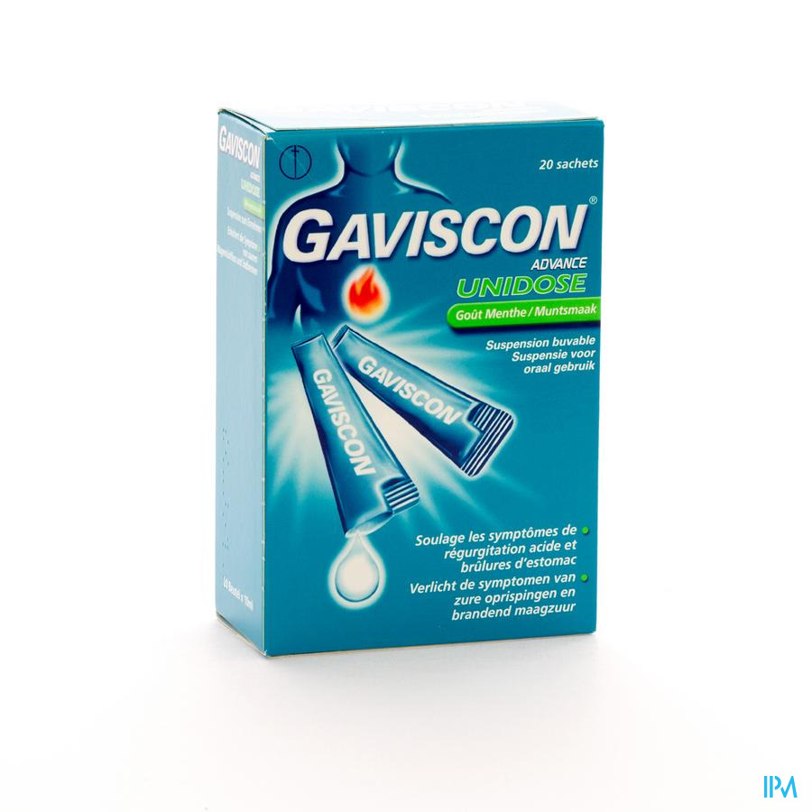 Gaviscon Advance Susp.orale Menthe Ud Sach 20x10ml