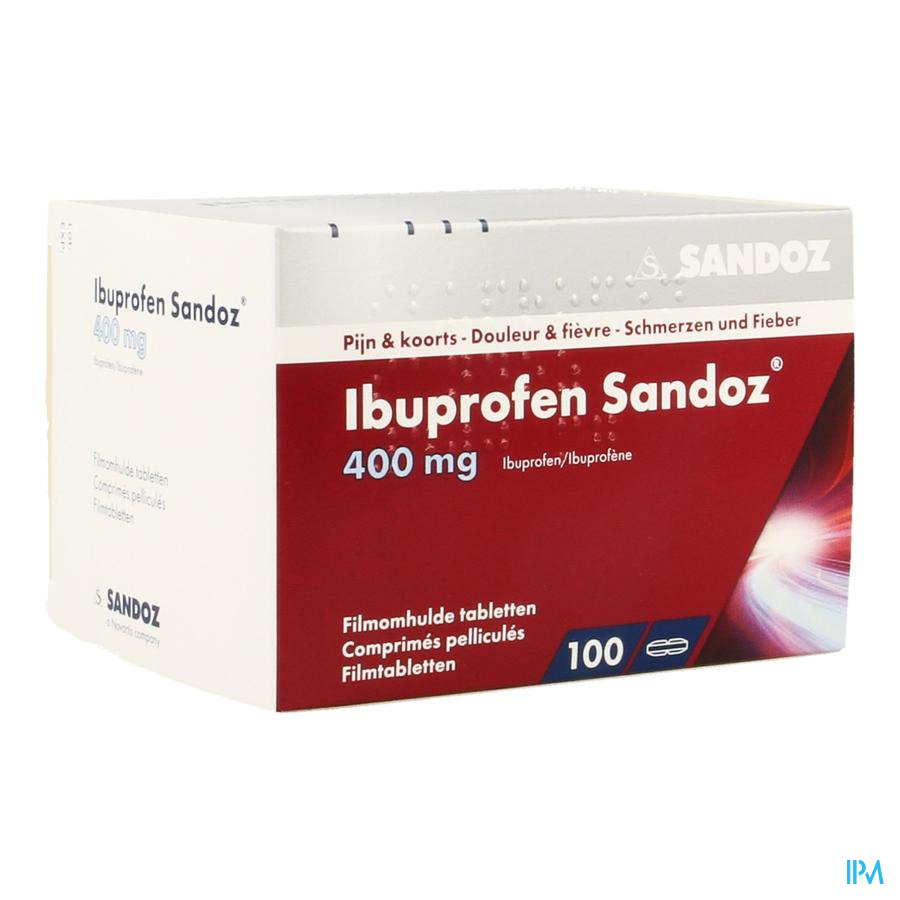 Ibuprofen Sandoz 400mg Comp Pell 100x400mg