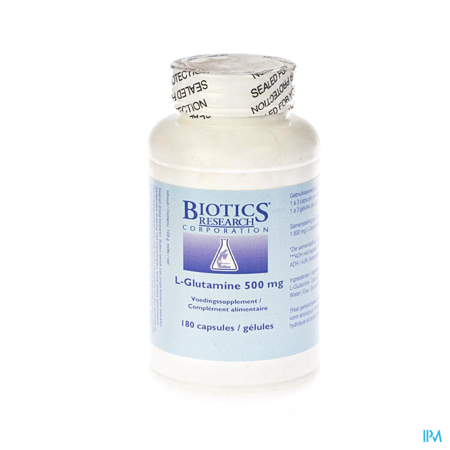 l-glutamine 500mg Biotics Caps 180