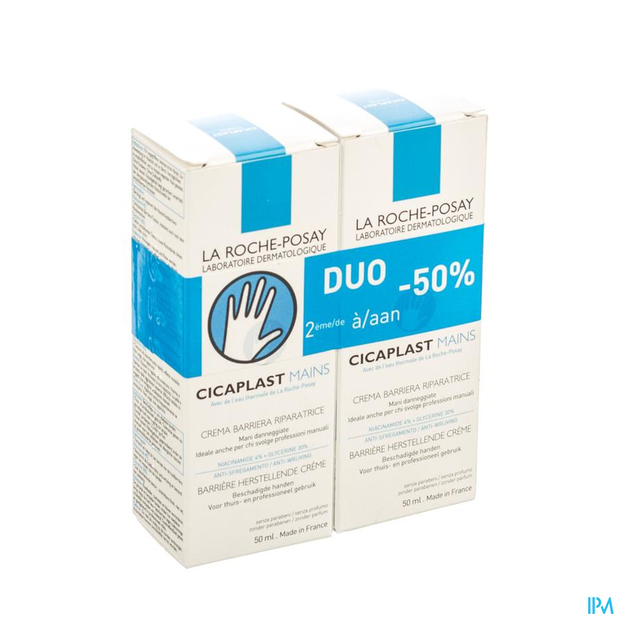 La Roche Posay Cicaplast Creme Mains Duo 2x50ml 2e-50%