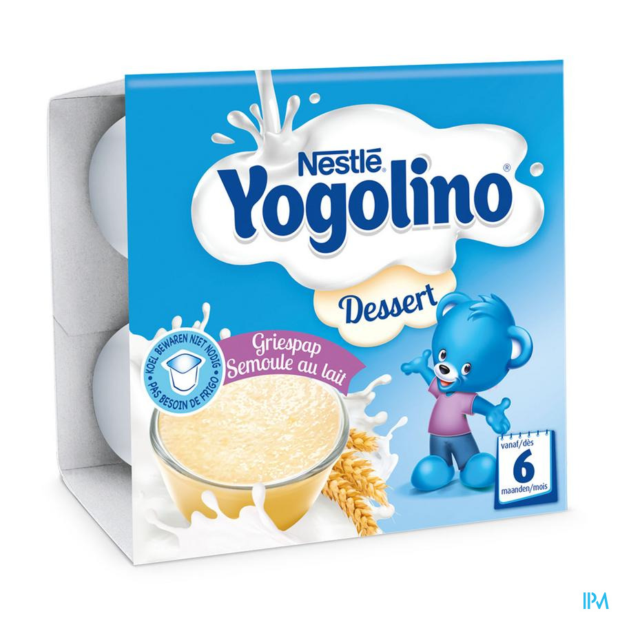 Nestle Baby Dessert Semoule Lait Pot 4x100g
