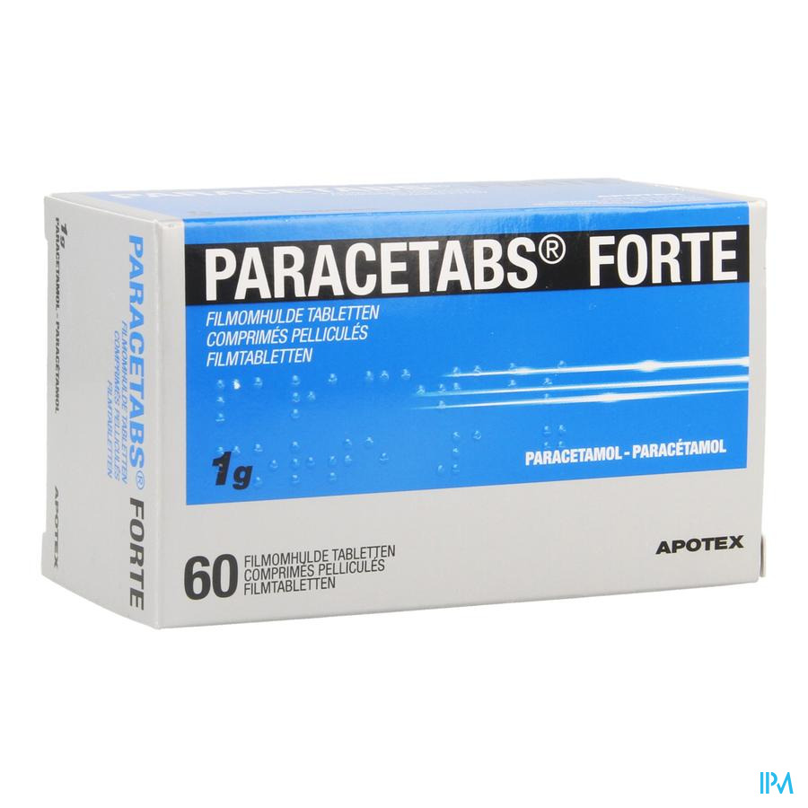 Paracetabs Forte 1g Comp Pell 60 X 1g