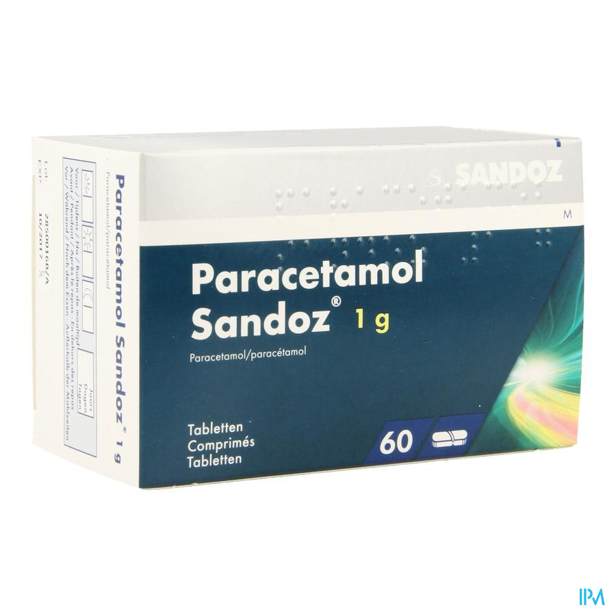 Paracetamol 1g Sandoz Tabl 60