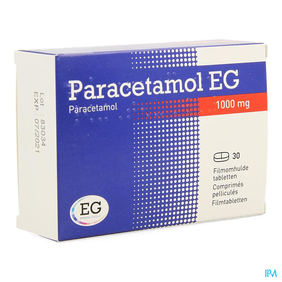 Paracetamol Eg 1000mg Comp Pell 30