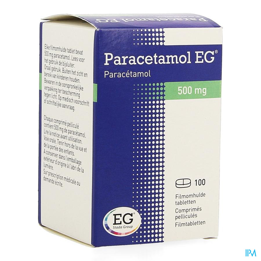 Paracetamol Eg 500mg Comp Pell 100x 500mg Pot