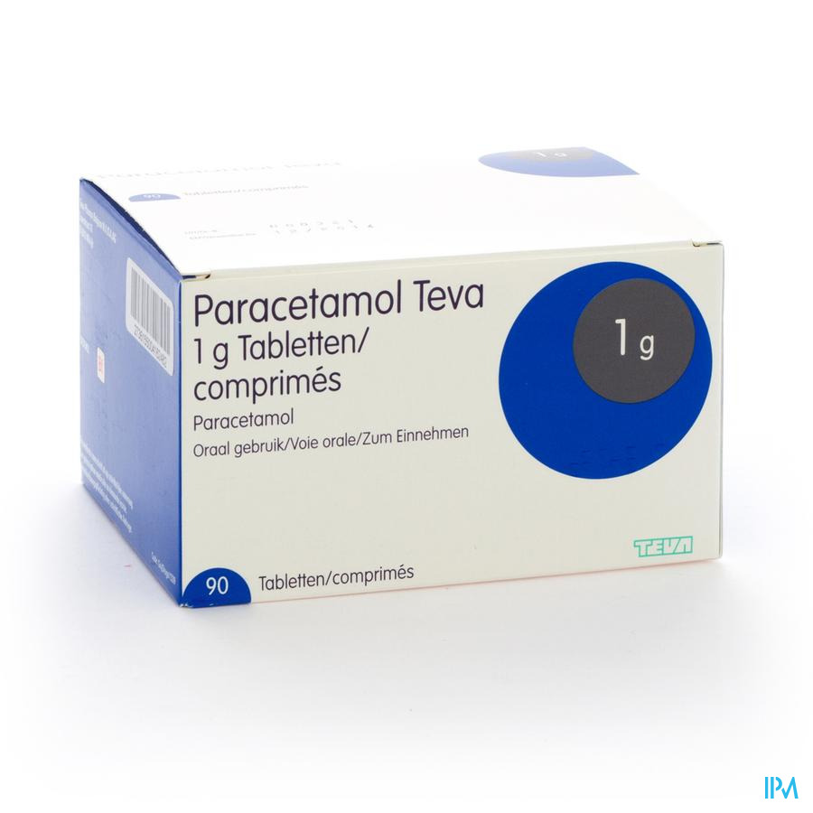 Paracetamol Teva 1g Comp 90 X 1g Blister