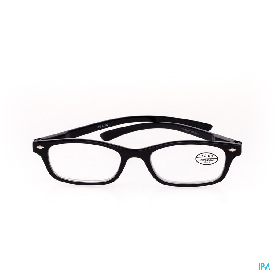 Pharmaglasses Lunettes Lecture Diop.+2.00 Black