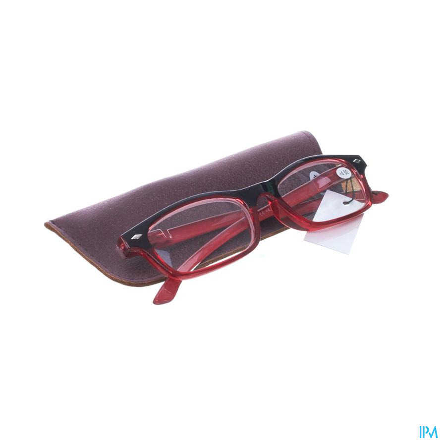 Pharmaglasses Lunettes Lecture Diop.+4.00 Red