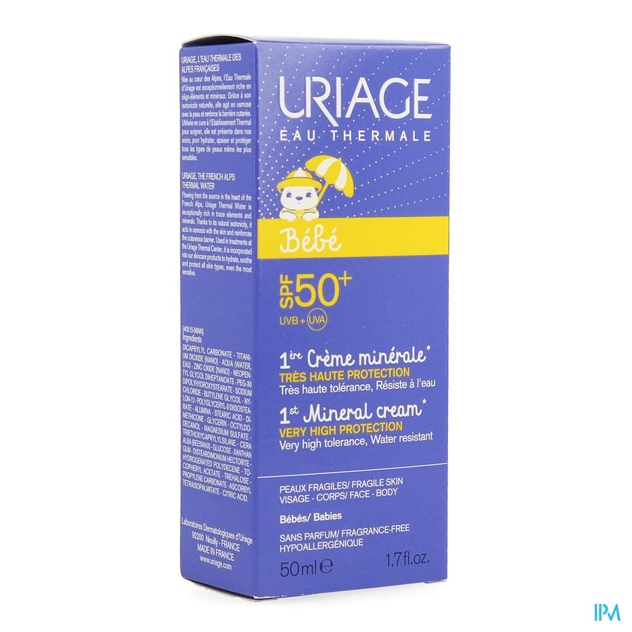 Uriage 1ere Creme Minerale Ip50+ 50ml